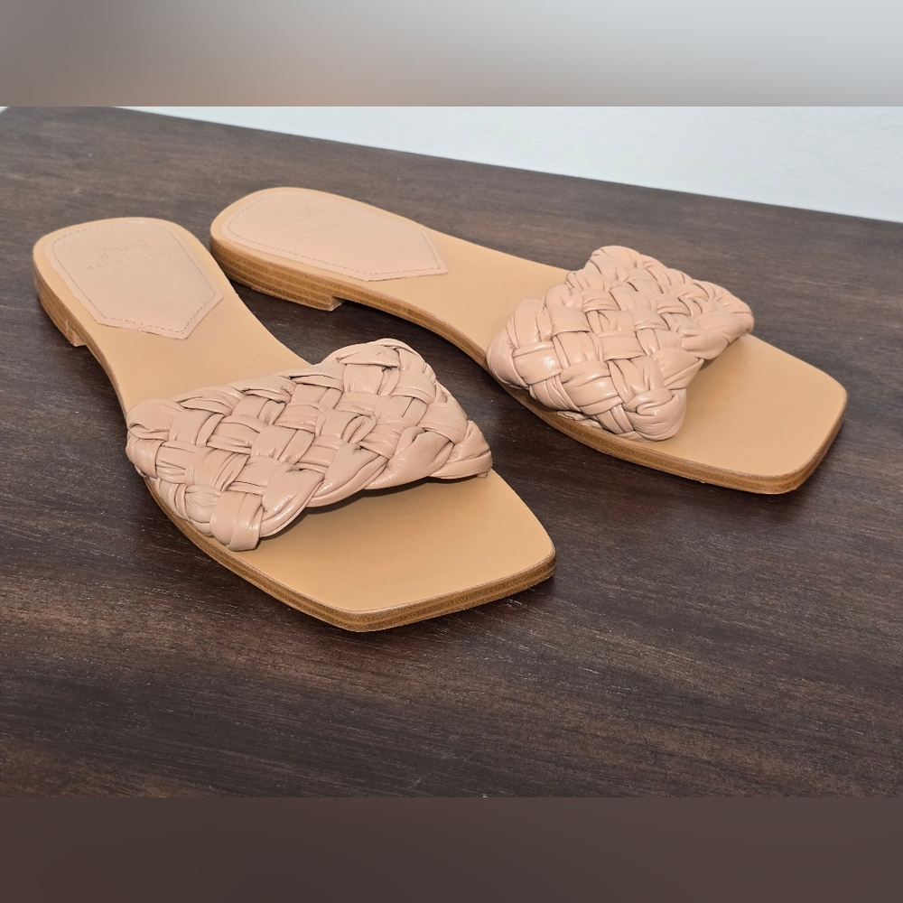 Marc Fisher Ltd. Reanna Leather Woven Flat Sandals Women's Size 10M - Picture 5 of 12